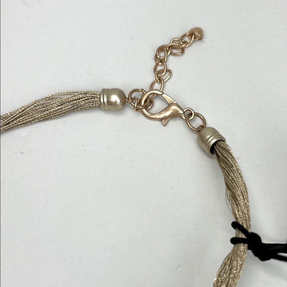 Pretty Gardenia Gold and Orange Crackle Beaded Multi Strand Necklace NWT! - Picture 6 of 13